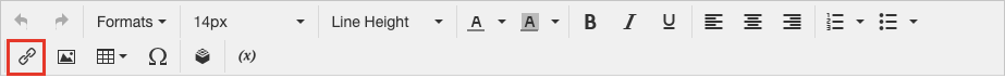 Editor-Symbolleiste - Link einfügen